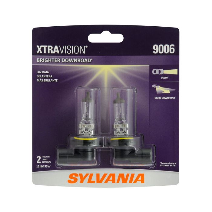 Sylvania 9006XV.BP2 #9006 XtraVision Halogen Headlight Bulb 2 Pack 