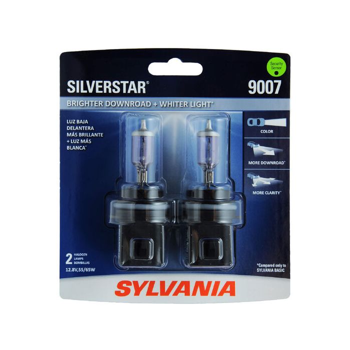 Sylvania 9007ST.BP2 #9007 SilverStar Halogen Headlight Bulb 2 Pack 