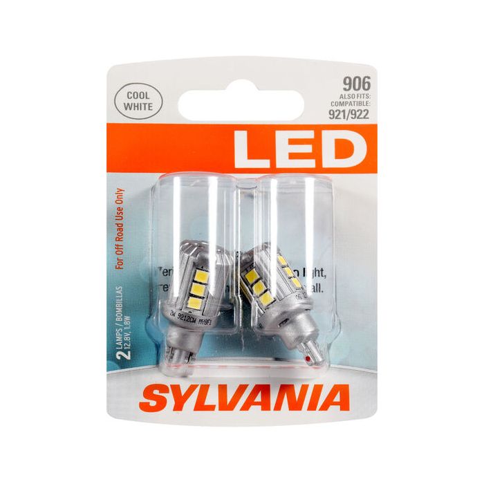 Sylvania 906SL.BP2 #906 White LED SYL Mini Bulb 2 Pack 
