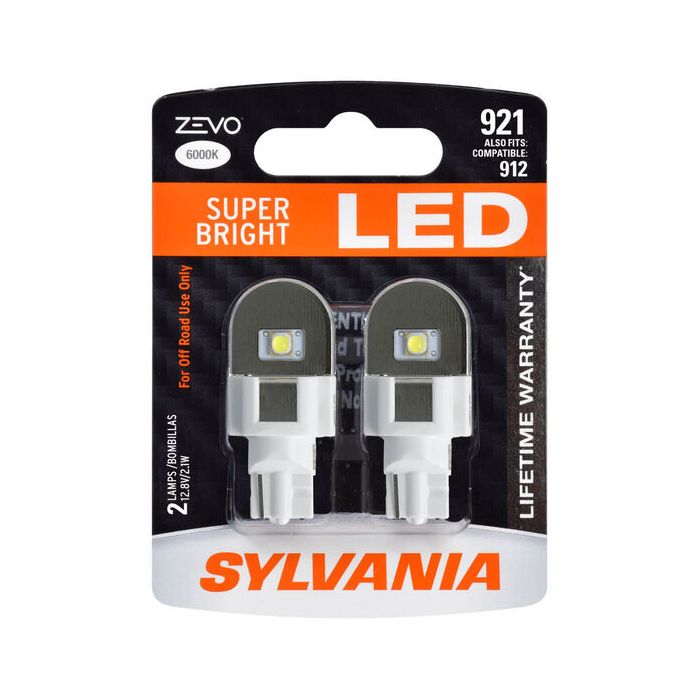 Sylvania 921LED.BP2 #921 White Zevo LED Mini Bulb 2 Pack 