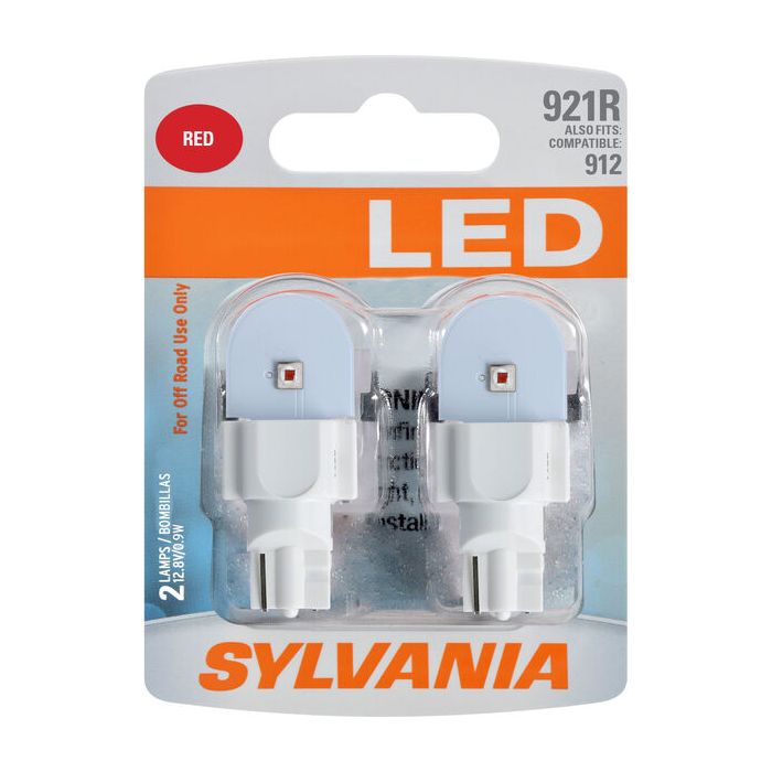 Sylvania 921RSL.BP2 #921 Red SYL LED Mini Bulb 2 Pack 