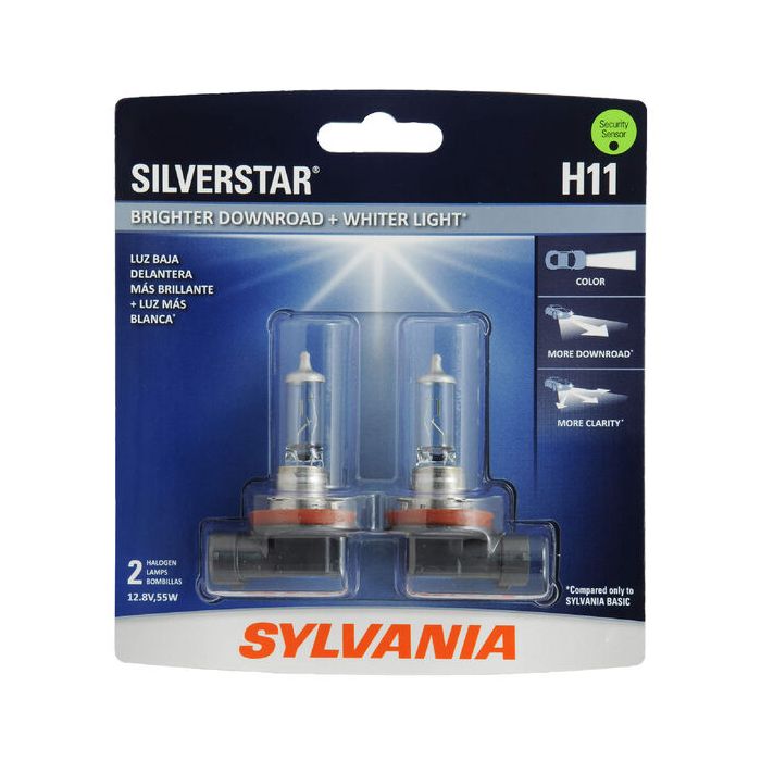 Sylvania H11ST.BP2 #H11 SilverStar Halogen Headlight Bulb 2 Pack 