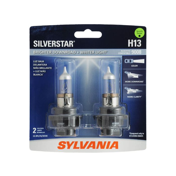 Sylvania H13ST.BP2 #H13 SilverStar Halogen Headlight Bulb 2 Pack 