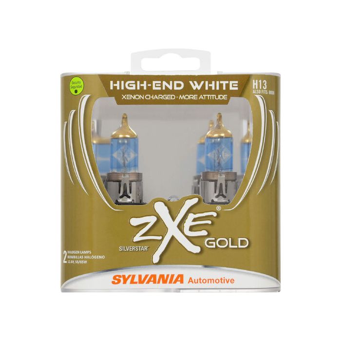 Sylvania H13SZG.BP2 #H13 SilverStar zXe Gold Halogen Headlight Bulb 2 Pack 