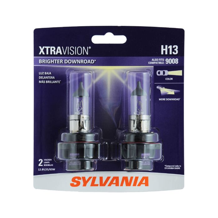 Sylvania H13XV.BP2 #H13 XtraVision Halogen Headlight Bulb 2 Pack 