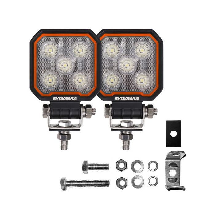 Sylvania RGCUBE3INFL.BX2 Rugged 3 Inch LED Pod Cube - Flood Light Pair 