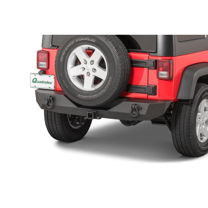 TACTIK  HD Rear Bumper with 2" Receiver Hitch for 07-18 Jeep Wrangler JK