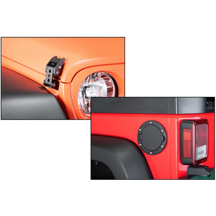Tactik Hood Catch Non Locking Fuel Door Combo 3 Hole JK