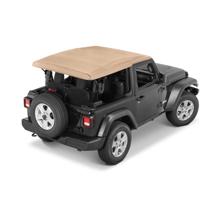 Mopar 6QP23RU5AA Replacement Sunrider Soft Top Deck in Tan Twill for 18-19 Jeep Wrangler JL 2 Door