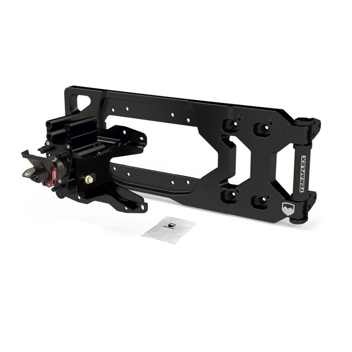 Teraflex 4838920 Alpha HD Hinged Spare Tire Carrier & Adjustable Spare Tire Mount Kit For 18-22 Jeep Wrangler JL