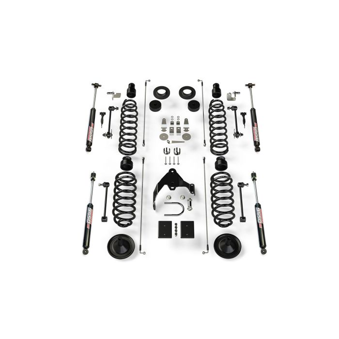Teraflex 1251401 4" Coil Spring Base Lift Kit & 9550 VSS Twin-Tube for 07-18 Jeep Wrangler JK Unlimited 4-Door