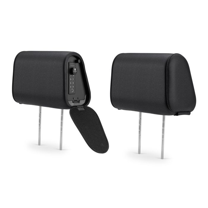 Headrest safe unit (Left-Hand Driver) and non-safe unit, standard size, black cloth