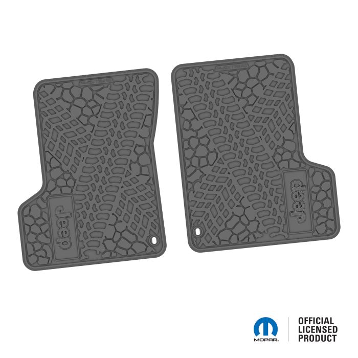 NGTT43011079- 97-02 JEEP TJ 2DR Front- Tire Tread/Scorched Earth Scene w/ JEEP Insert - Gray
