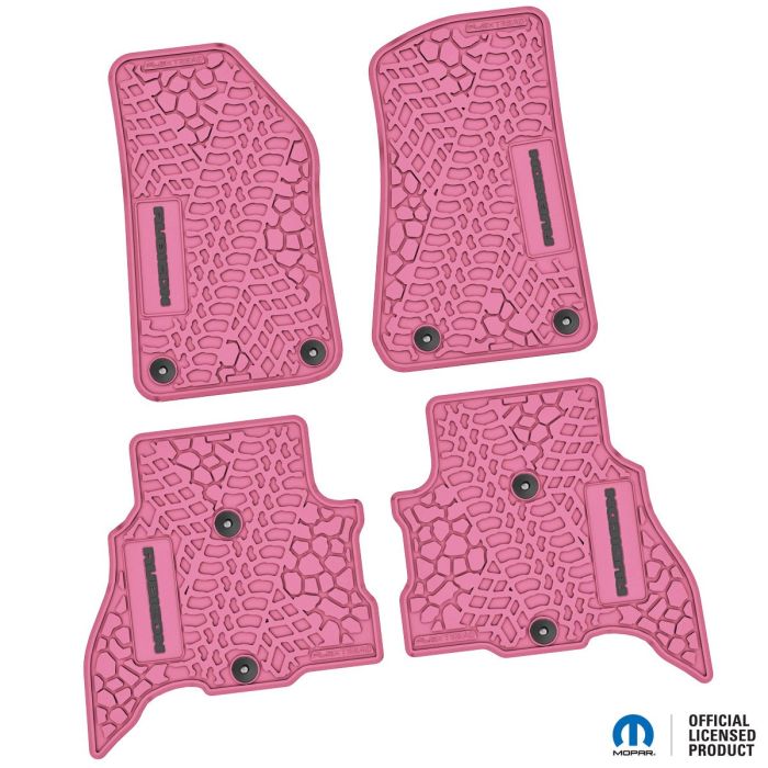 NGTT46013600 - 21-23 Jeep 4xe Front and RearTire Tread/Scorched Earth Scene w/ Rubicon Insert - Pink w/ Black Insert