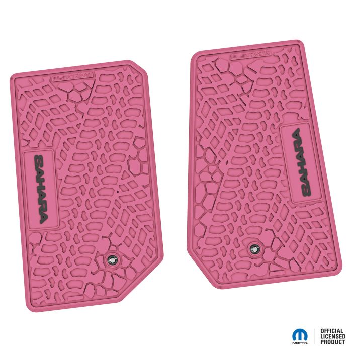 NGTT02012600 - 07-13 Jeep JK 2 Dr Front -Tire Tread/Scorched Earth Scene w/ Sahara Insert - Pink w/ Black Insert