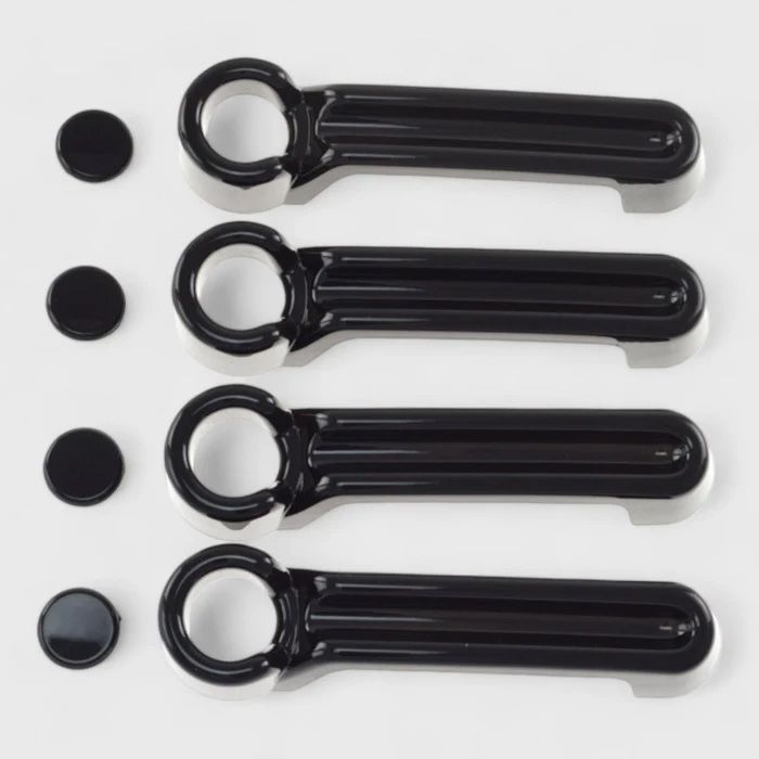 TRIM ILLUSION DOOR 8PC DOOR HANDLE COVER JK BLACK