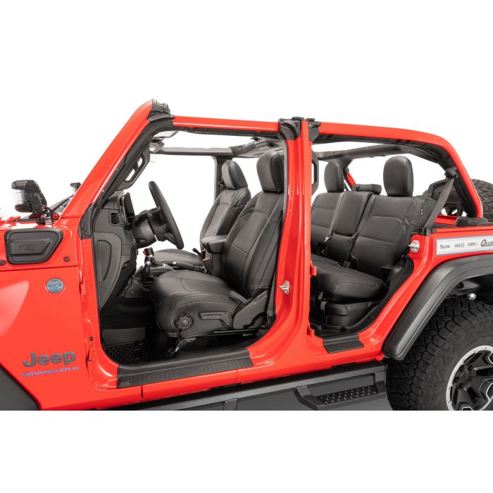 Tru-Fit  Eco Leather Front & Rear Seat Covers for 21-25 Jeep Wrangler JL Unlimited 4-Door 4Xe with Rear Seat Center Armrest