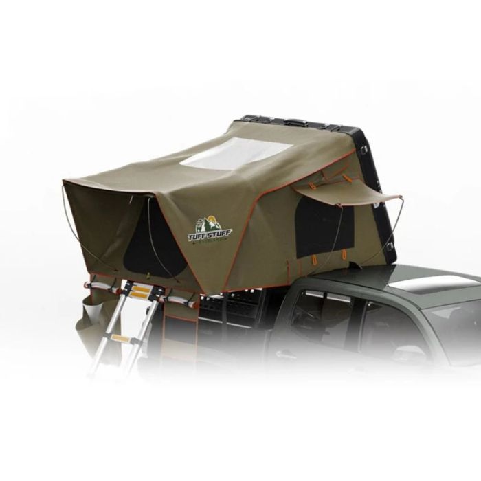 Tuff Stuff Overland TS-RTT-CS2-BK Alpha II Hardshell Rooftop Tent, 2 Person in Black 