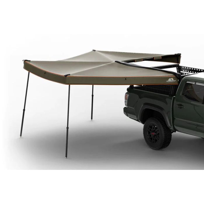 TUFF STUFF OVERLAND AWNING, 270 DEGREE, COMPACT, PASSENGER SIDE, KIT WITH MOUNTING BRACKETS
