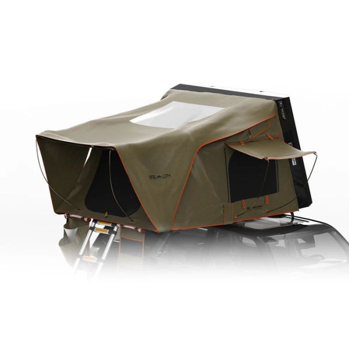 Tuff Stuff Overland TS-RTT-STLTH Stealth Hardshell Rooftop Tent, 3 Person, in Black 