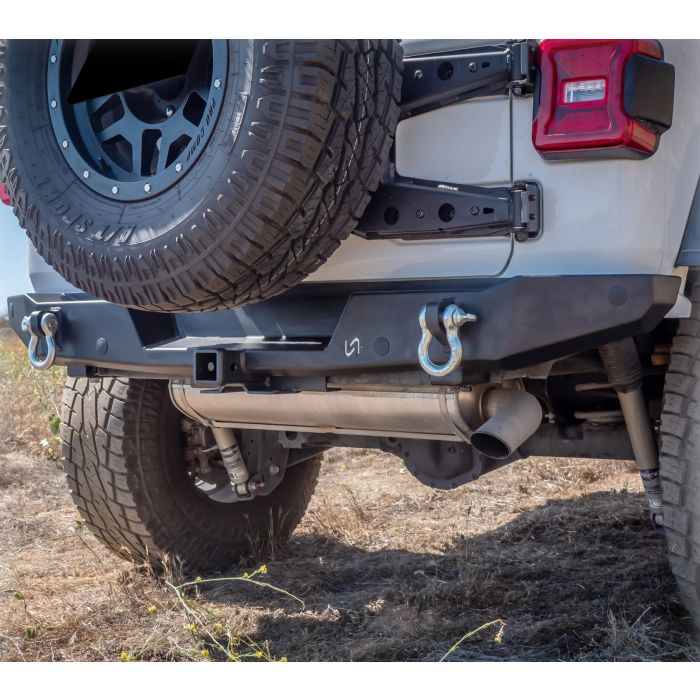 Turn Offroad JLRB-01 Rear Bumper with Receiver Hitch for 18-26 Jeep Wrangler JL