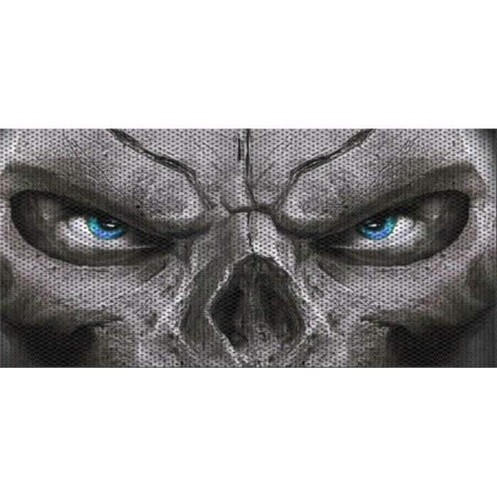 UTS JL SKULL BLUE EYE GRILL INSERT WITH TRAIL CAMERA