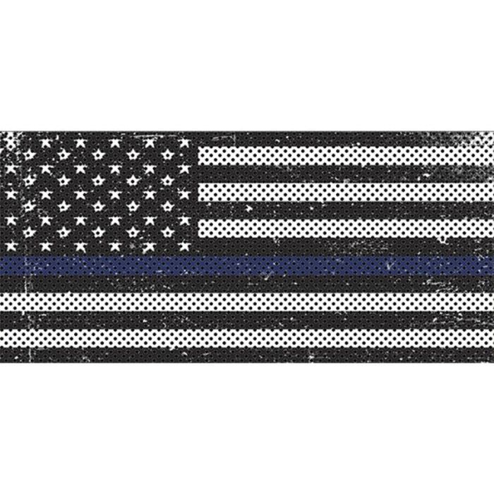 UTS JK BLK WHT BLUE LINE GRILL INSERTS