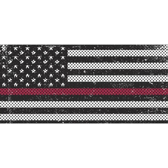 UTS JK BLK WHT RED LINE GRILL INSERTS