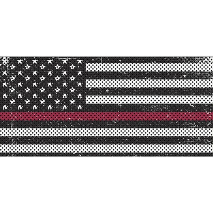 UTS JK BLK WHT RED LINE GRILL INSERTS