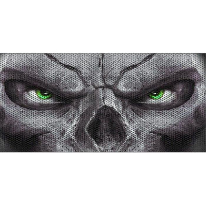 UTS JL SKULL GREEN EYE GRILL INSERT WITH TRAIL CAMERA