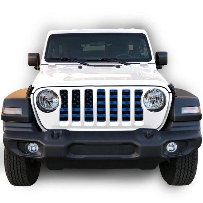 UTS JL DISTRESSED BLK/BLU GRILLE INSERT