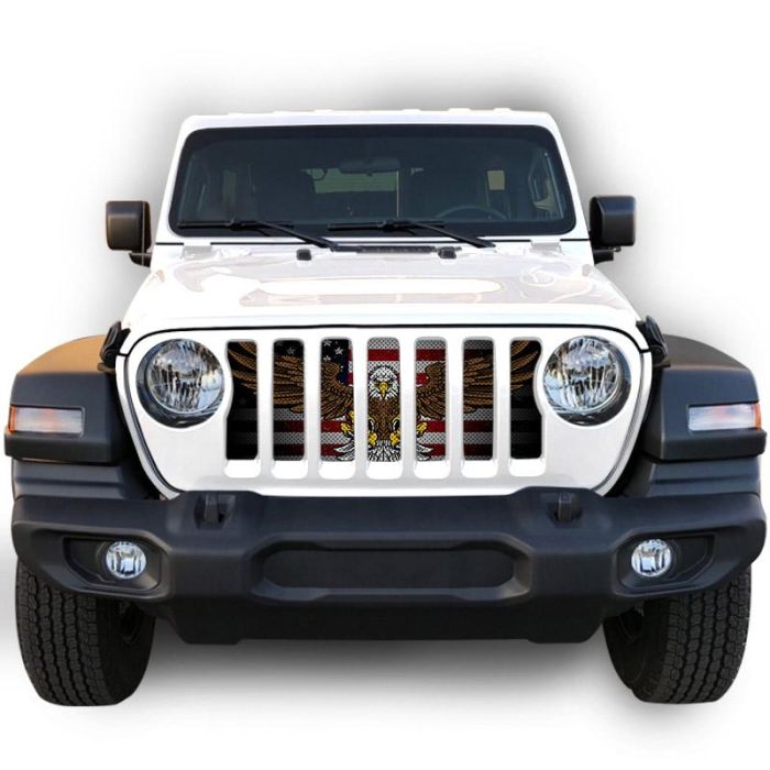 UTS JL SPREAD EAGLE GRILLE INSERT WITH TRAIL CAMERA