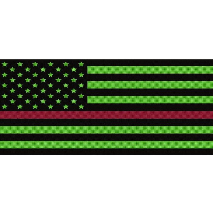 UTS JK BLK/GREEN RED LINE GRILLE INSRT