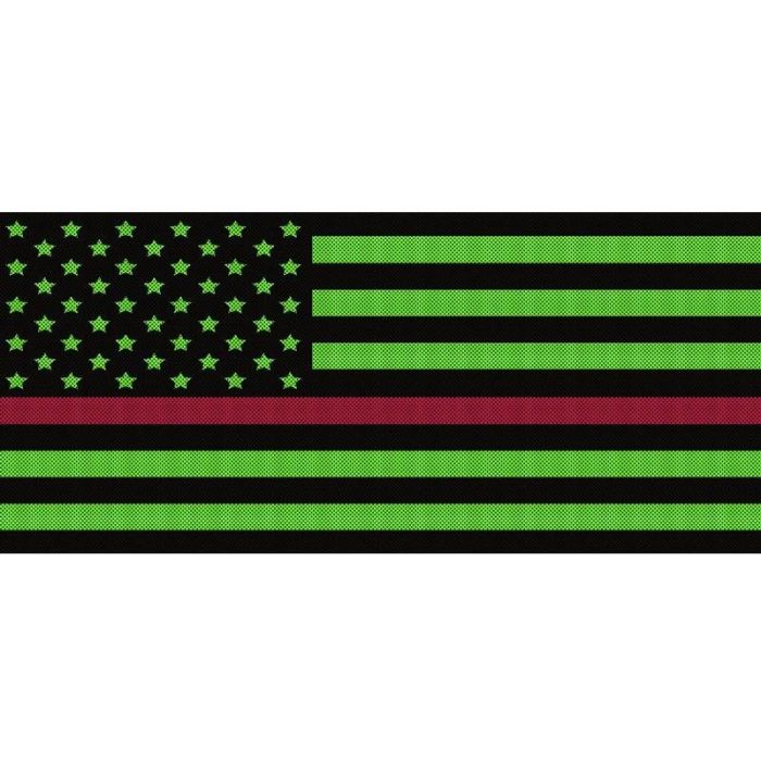 UTS JK BLK/GREEN RED LINE GRILLE INSRT