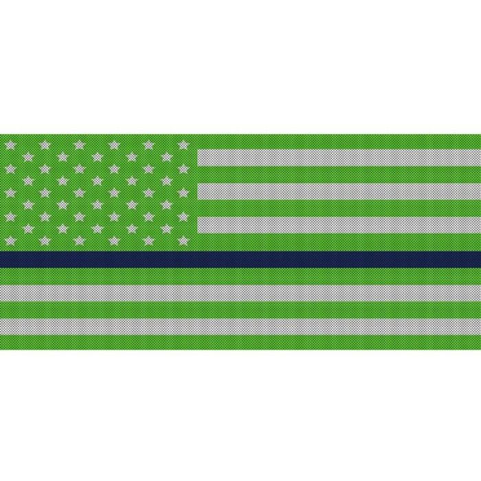 UTS JK WHITE/GREEN BLU LINE GRILLE INSRT