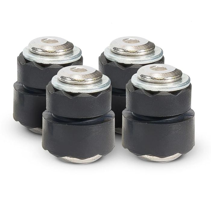425, 485 Gen 2 Series Rubber Vibration isolators with Improved Mounts, Stealth Black, Set of 4
