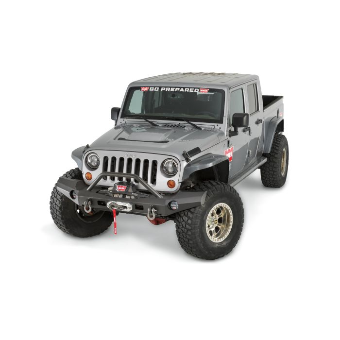WARN 101465 Elite Series Front Bumper with Grille Guard for 07-18 Jeep Wrangler JK; 18-22 Wrangler JL and Gladiator JT