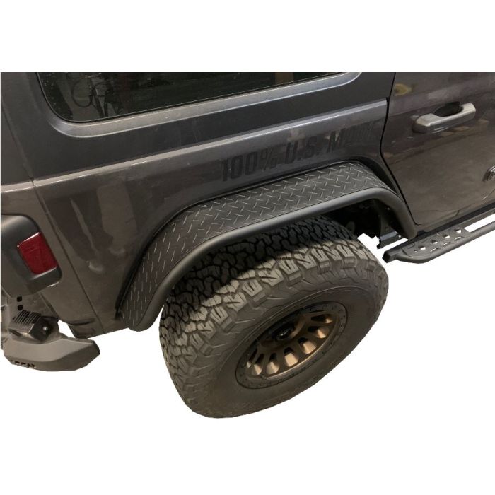 WRR REAR TUBE FENDER FLARES BLK DIA JL