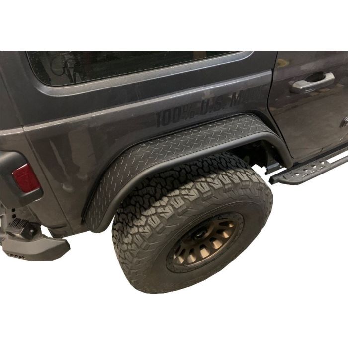 WRR REAR TUBE FENDER FLARES BLK DIA JL