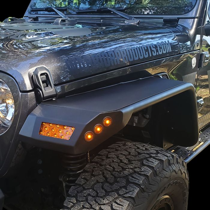 WRR FR TUBE FNDER FLARES JL BLK STEEL