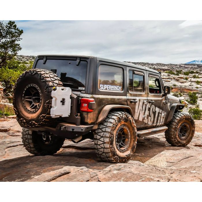 Westin  WJ2 Rear Bumper with Tire Carrier for 18-21 Jeep Wrangler JL