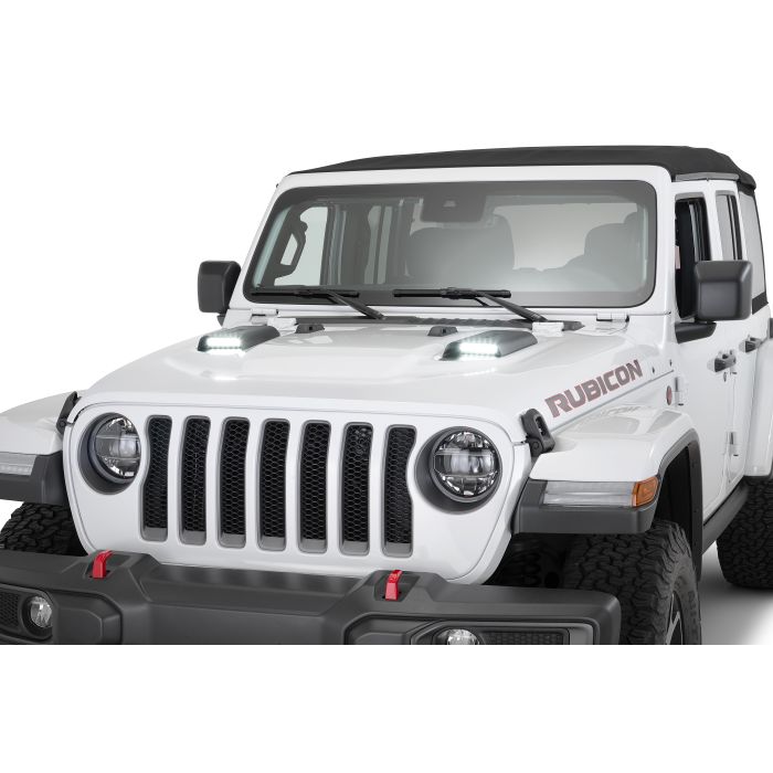 Westin 62-41115 LED Hood Scoops for 18-21 Jeep Wrangler JL & Gladiator JT Rubicon
