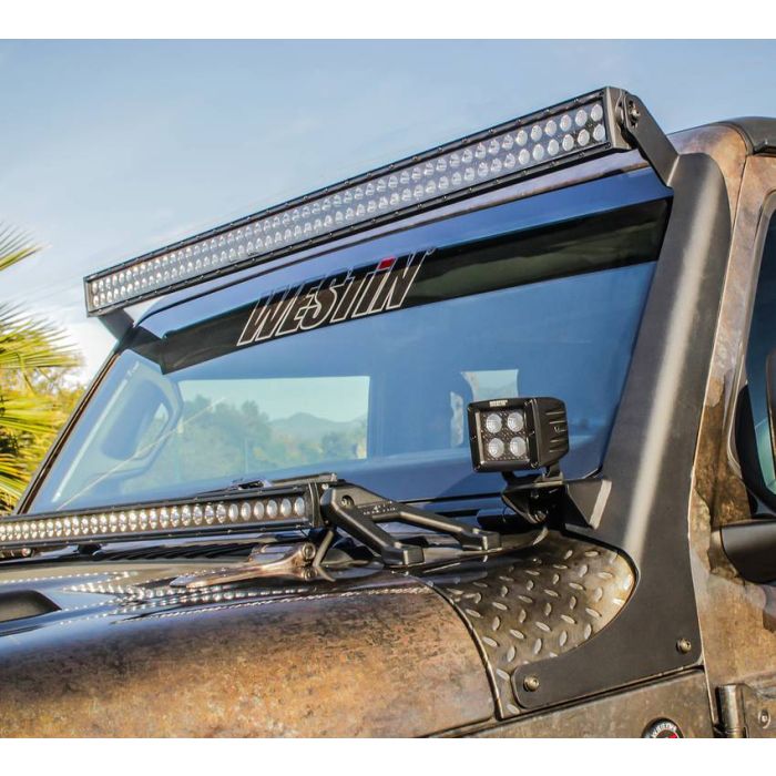 Westin 62-41085 A-Pillar LED Light Mount Brackets for 18-19 Jeep Wrangler JL