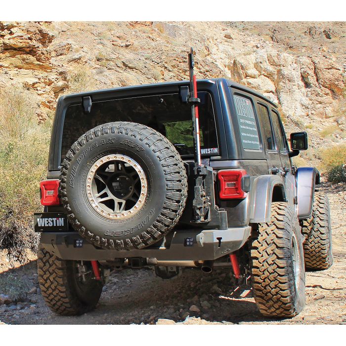 Westin  WJ2 Rear Bumper with Tire Carrier for 18-21 Jeep Wrangler JL