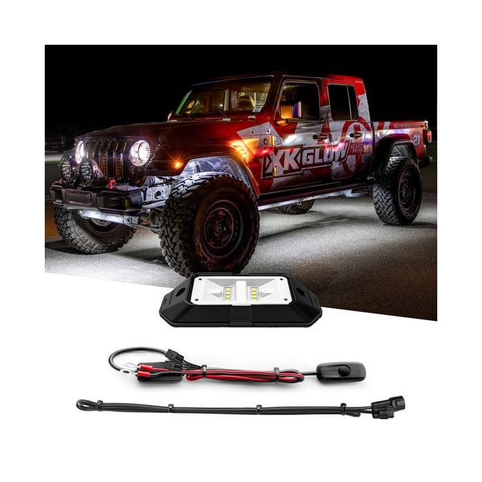 XKGLOW  Pure White Rock Light for Jeep & Bronco