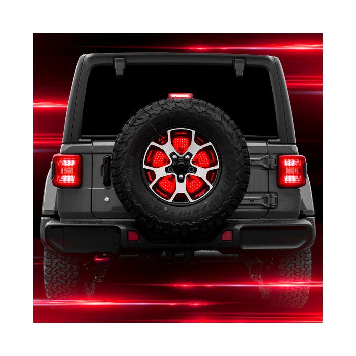XKGLOW XK041019 5th Wheel Light with Sequential LED Light for 96-26 Jeep Wrangler TJ, JK, & JL
