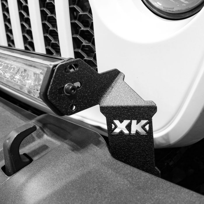 XKGLOW XK-BRC-JL-FB Front Bumper 18-42" Bar Bracket  for 18-25 Jeep Wrangler JL & Gladiator JT
