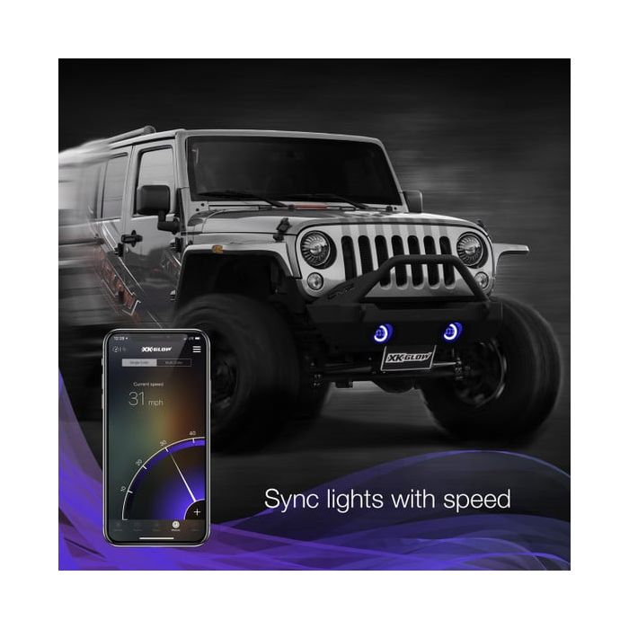 XKGLOW  LED Fog Light Kit for 07-26 Jeep Wrangler JK, JL, & Gladiator JT