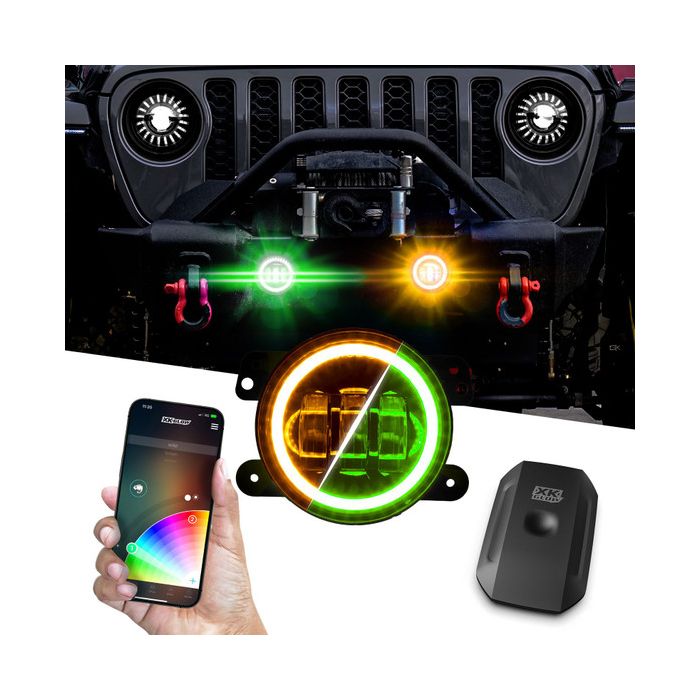 XKGLOW  LED Fog Light Kit for 07-25 Jeep Wrangler JK, JL, & Gladiator JT