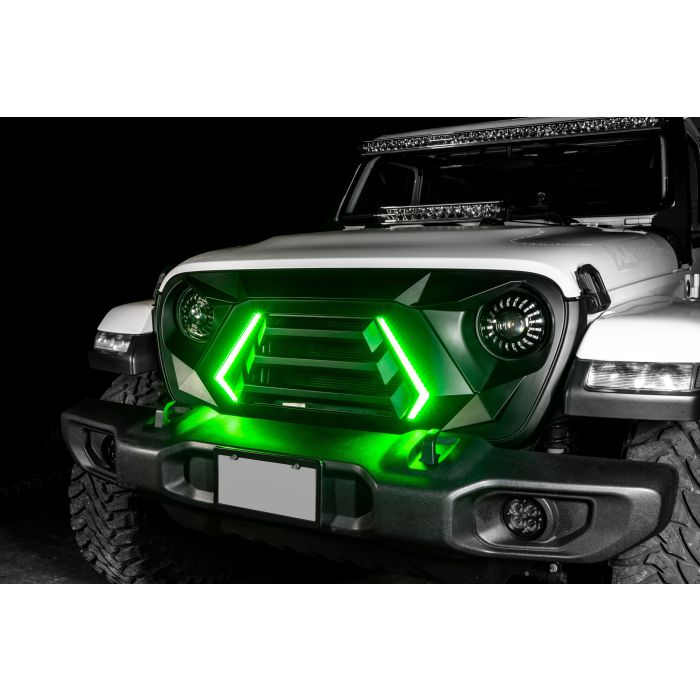 XKGLOW  XKchrome LED Grill Kit with DRL Sequential Turn for Jeep Wrangler and Gladiator for 07-26 Jeep Wrangler JK, JL, & Gladiator